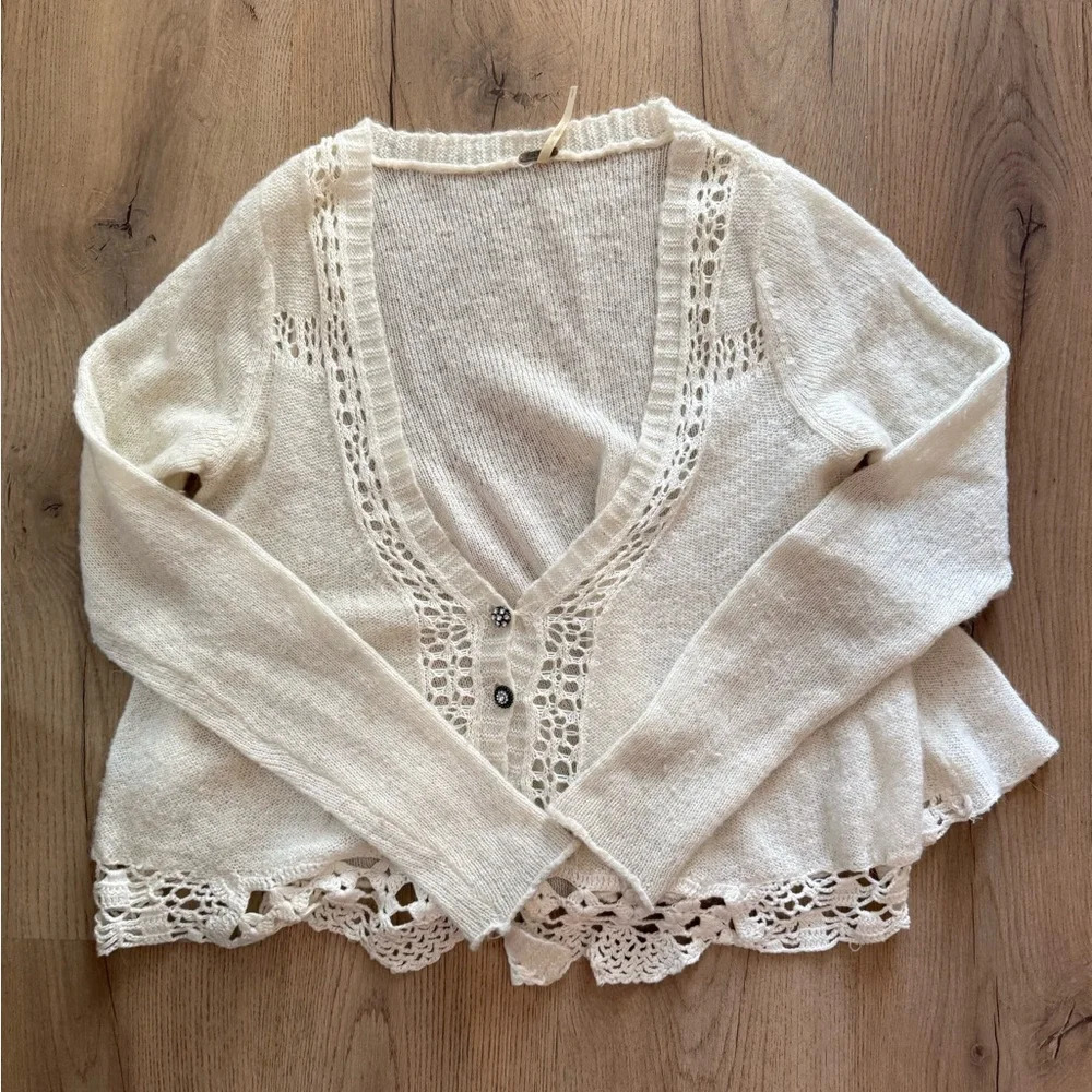 Free People lace cardigan